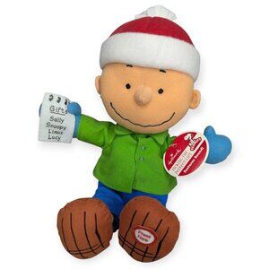 Hallmark Picking the Perfect Gift Peanuts Charlie Brown Plush Christmas Holiday